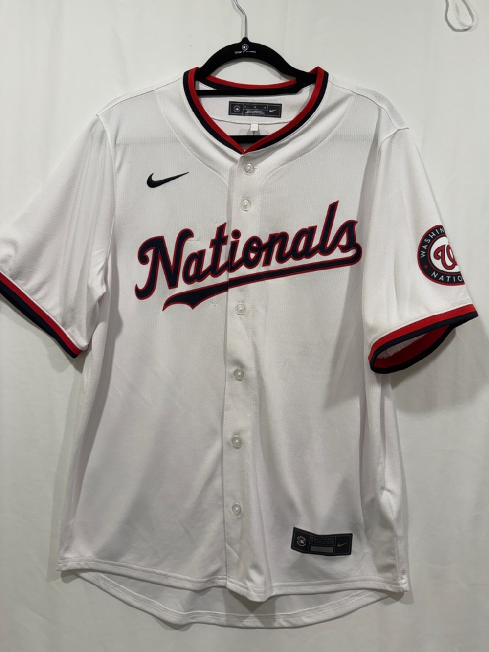 Nike Washington Nationals Jersey Men’s Medium White MLB Baseball Replica